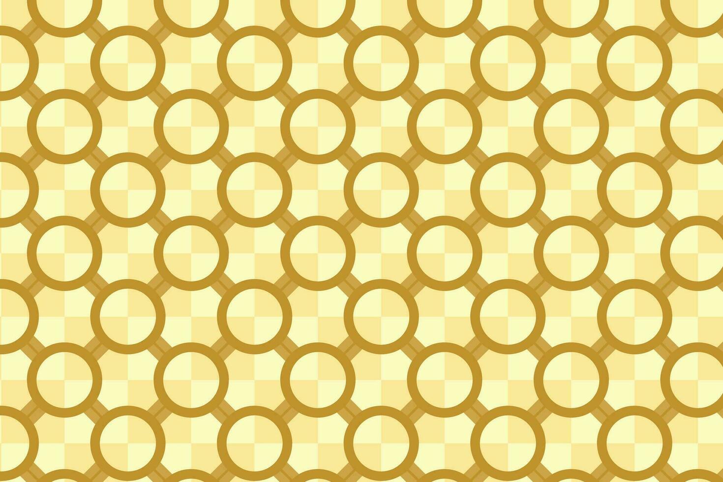 nahtlos abstrakt Gold Muster Kreis Formen Hintergrund mit geometrisch Linie Vektor Design