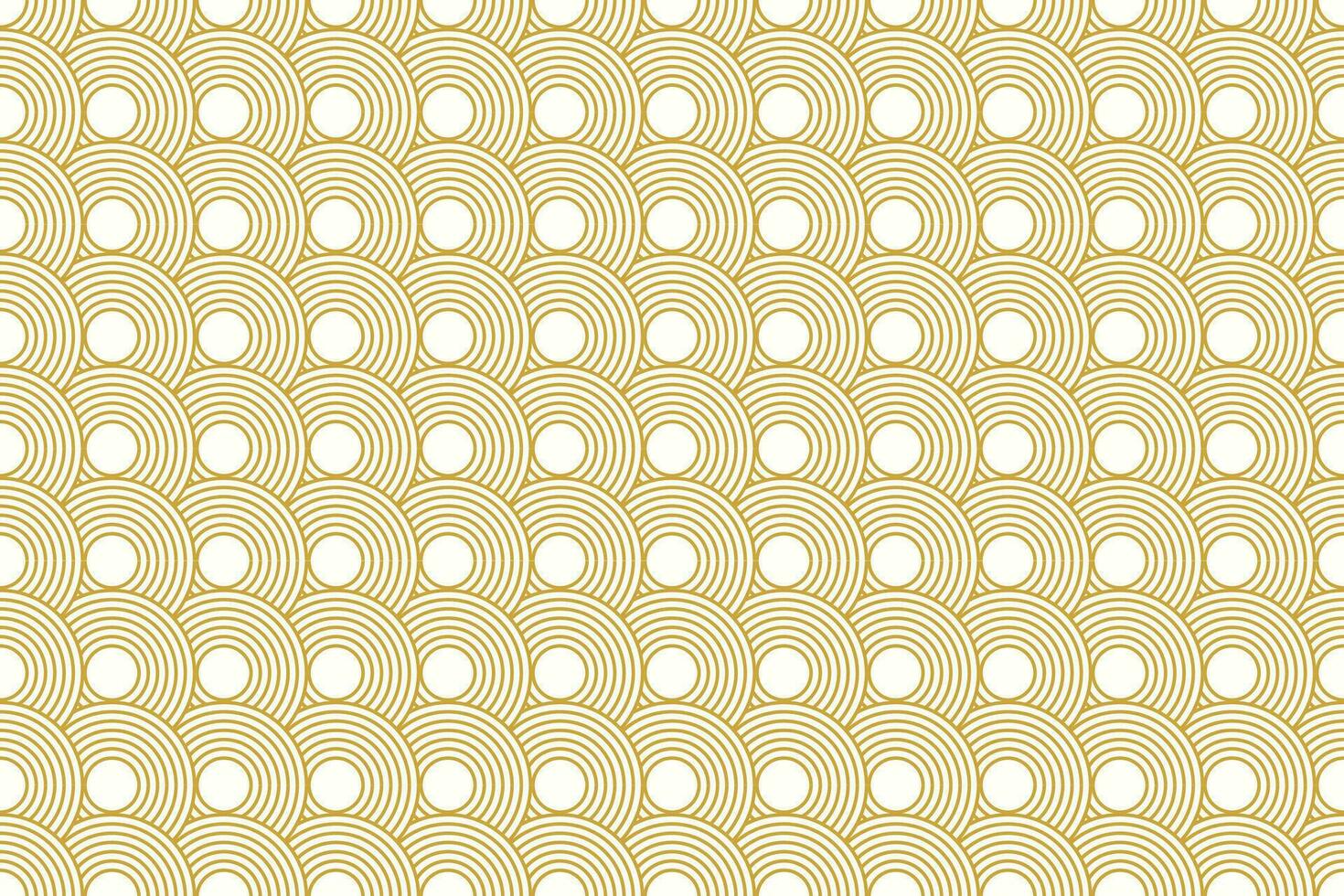 nahtlos abstrakt Gold Luxus Muster Streifen Kreis Hintergrund mit geometrisch Linie Vektor Design