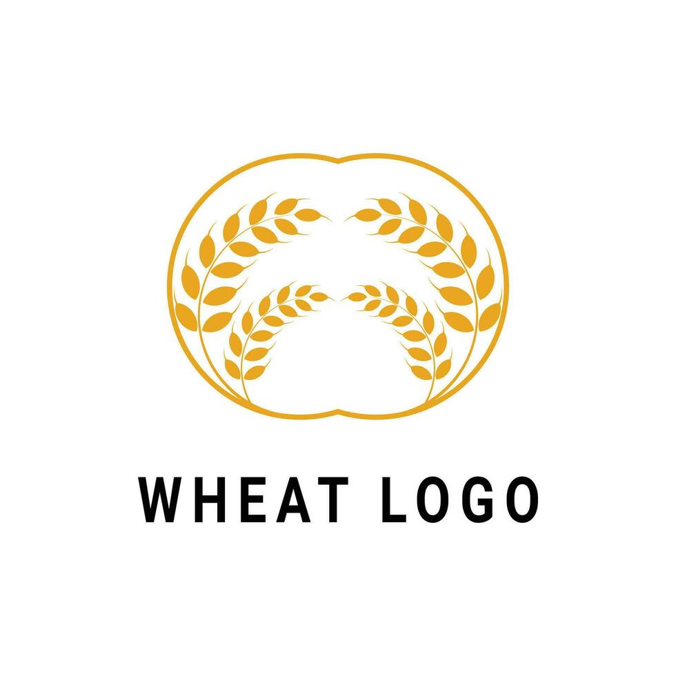 cirkel vete lantbruk logotyp design kreativ aning vektor
