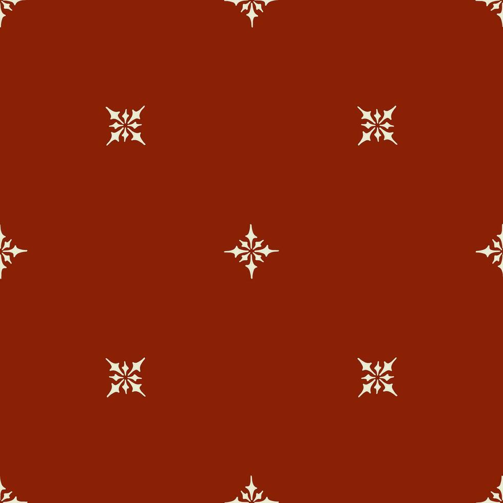 Vektor geometrisch Muster. festlich Burgund Ornament im retro Stil. Weihnachten einfach nahtlos abstrakt Textur