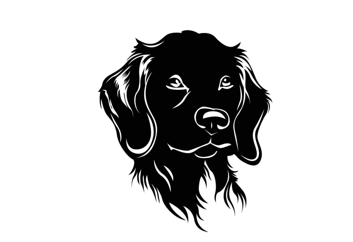 eben Design Hund Silhouette Illustration vektor