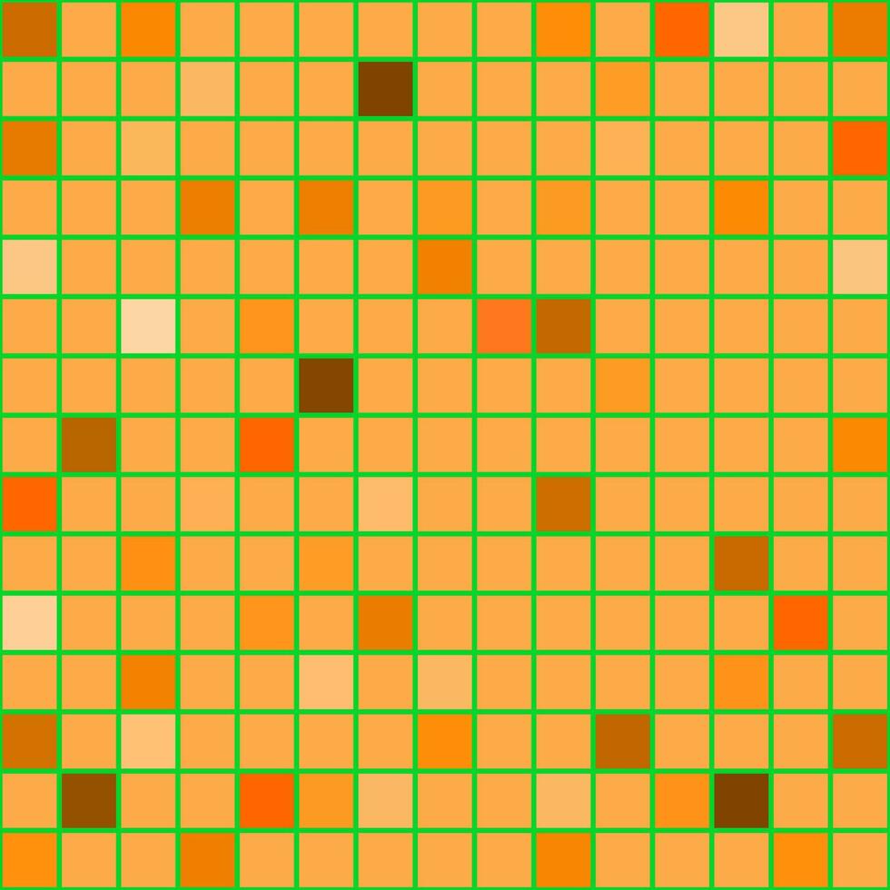 orange till brun Färg av rutig bakgrund med rutor. halloween, höst, skörd, faller tema. vektor