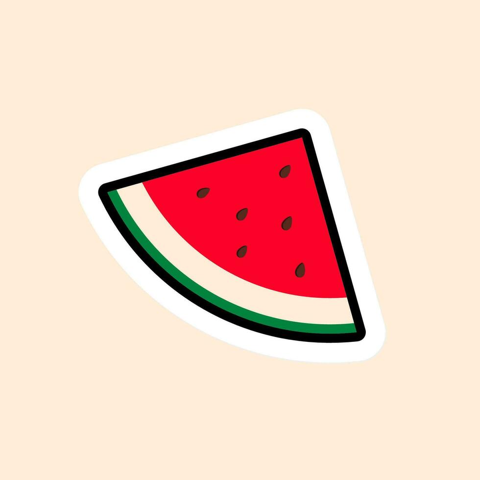 klistermärken vattenmelon illustration vektor