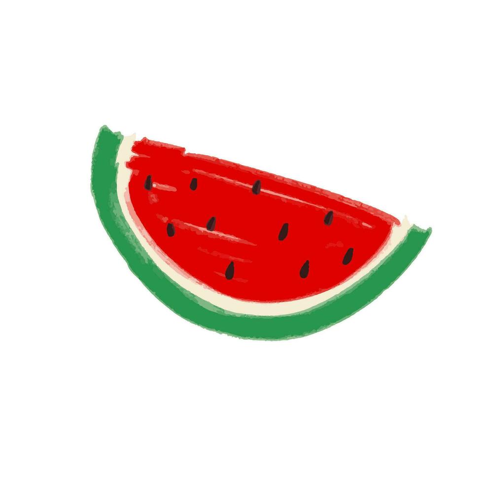 Hand zeichnen Wassermelone Illustration vektor