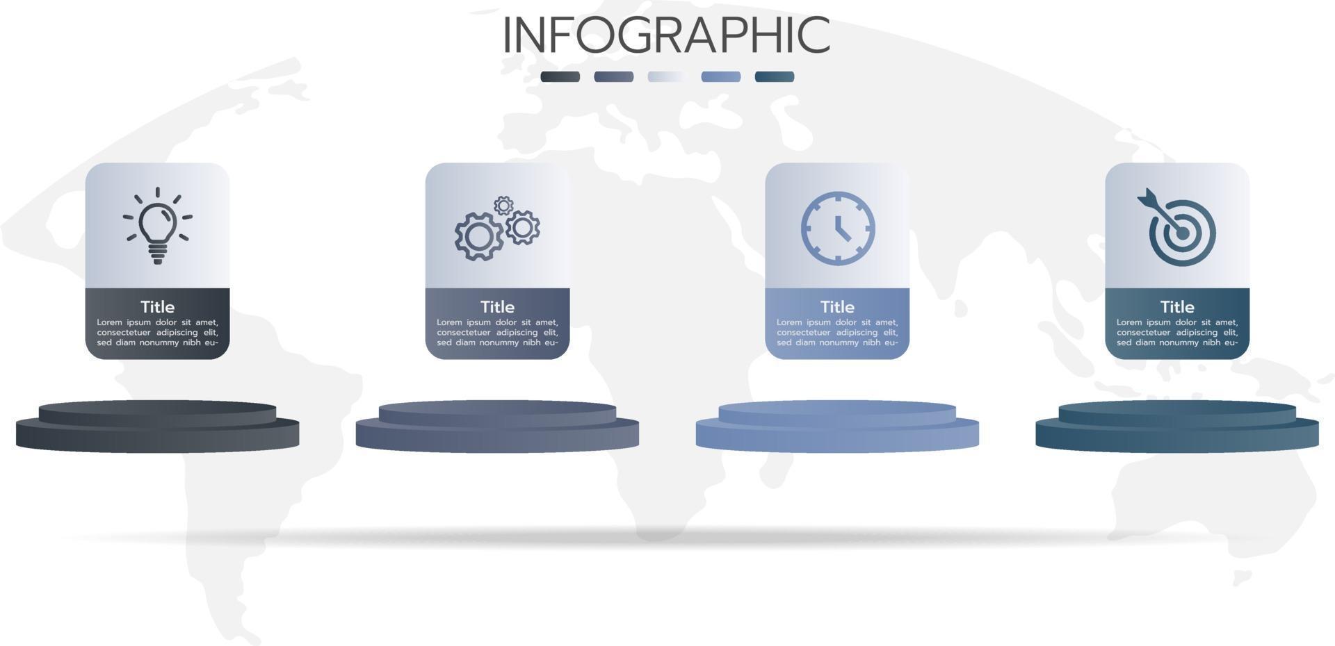 Infografik-Vorlage haben Schritt oder Option vektor