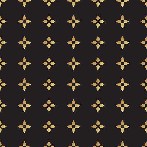 Universal svart och guld sömlöst mönster, kakel. vektor