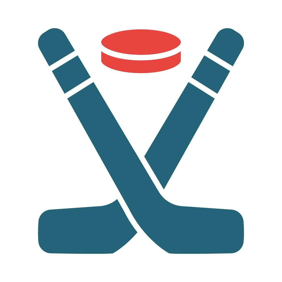 Eis Eishockey Vektor Glyphe zwei Farbe Symbol zum persönlich und kommerziell verwenden.