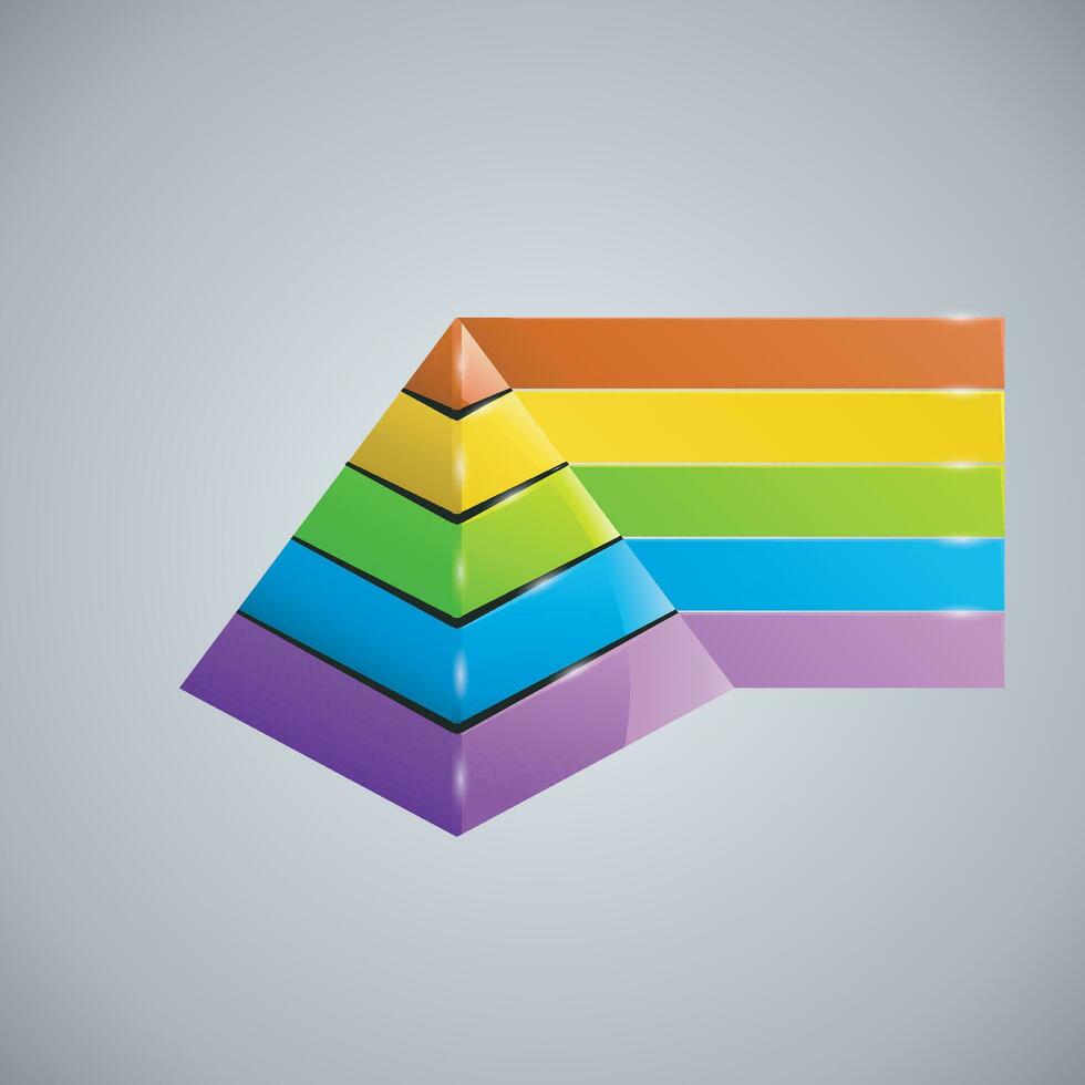 företag piramida 2 vektor