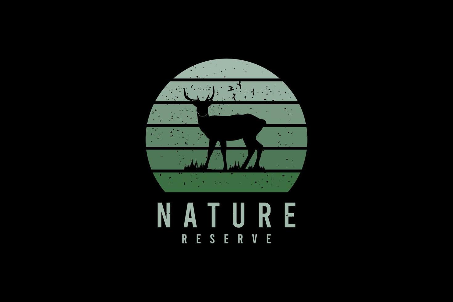 naturreservat, t -shirt merchandise siluett vektor