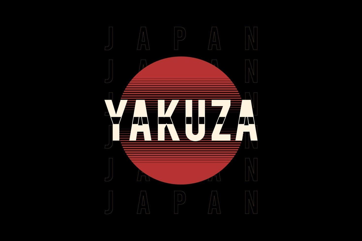 yakuza japan, retro vintage design vektor