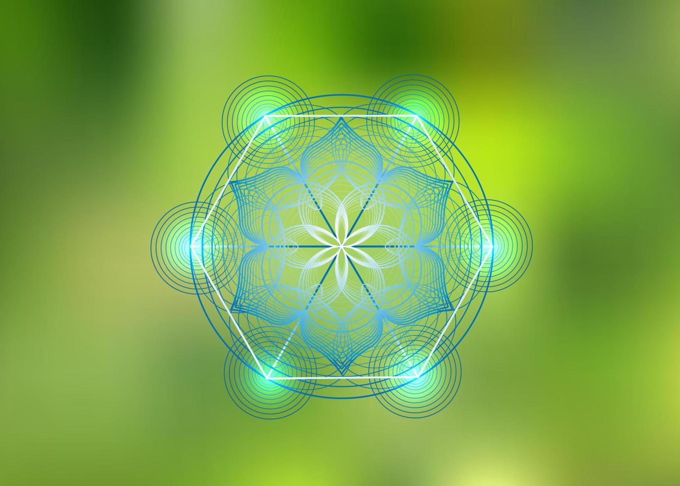Samen des Lebenssymbols heilige Geometrie. Logo-Symbol geometrisches mystisches Mandala vektor