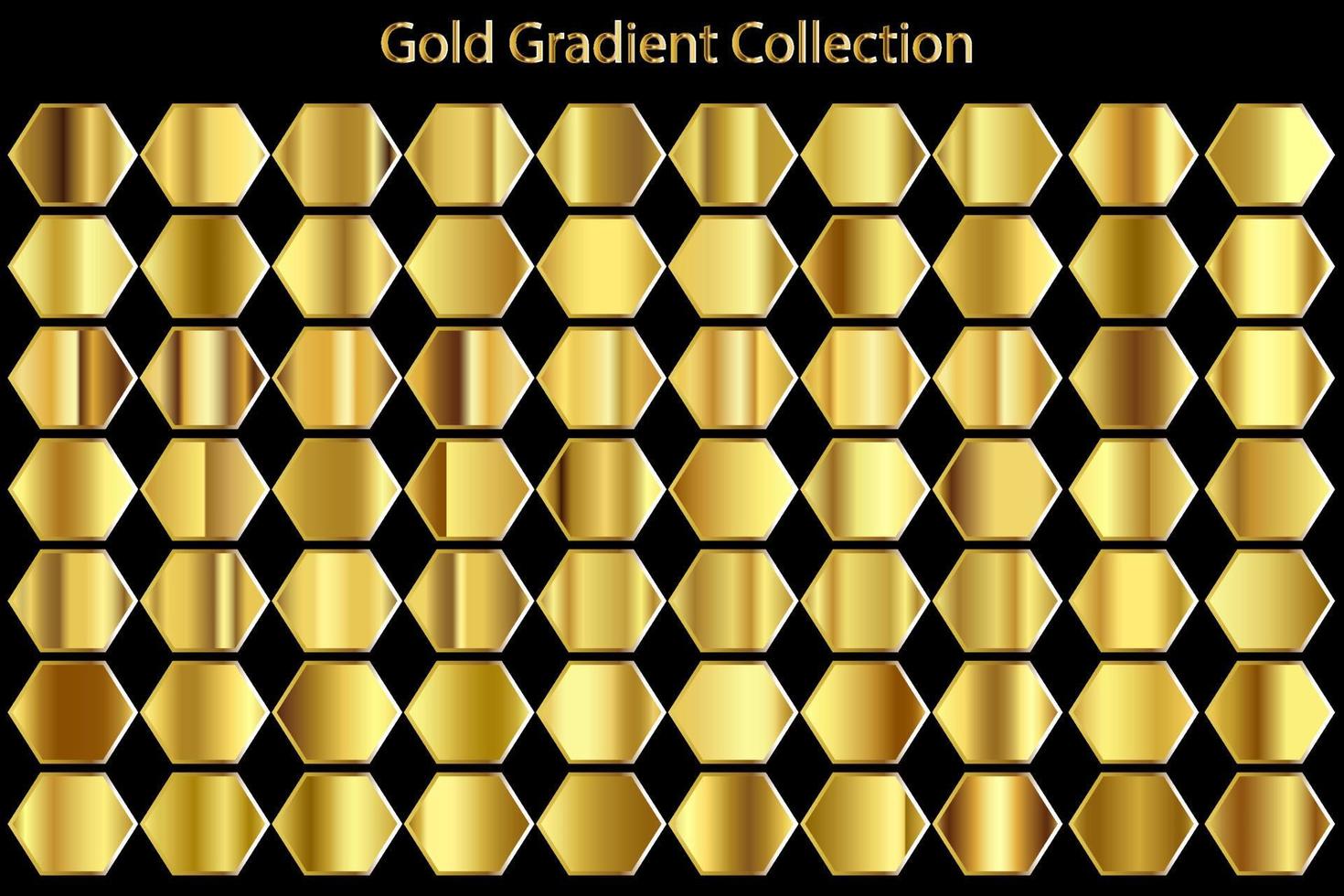 metallic texture gold gradient set collection vektor