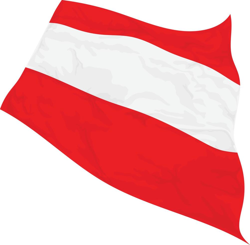 Vektor-Illustration der Österreich-Flagge im Wind schwanken vektor