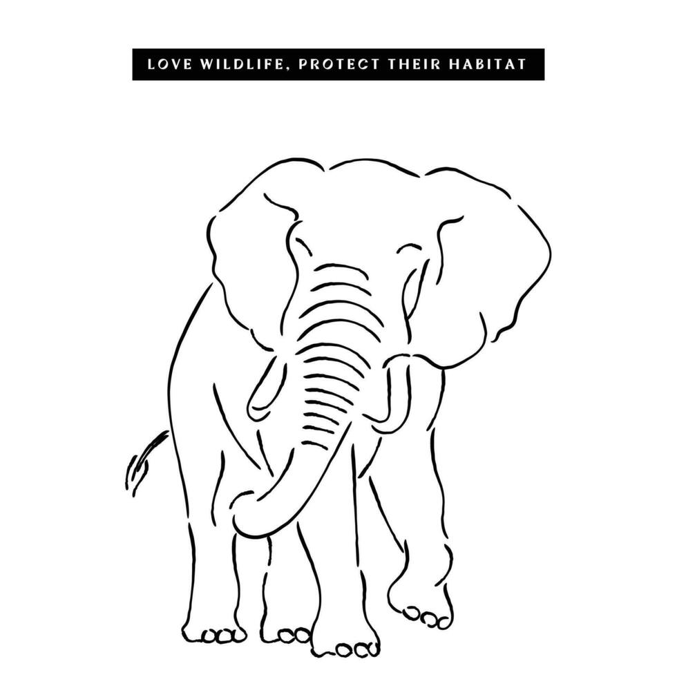 Welt Tier Wohlergehen Tag Oktober 4 .afrikanisch Busch Elefanten vektor