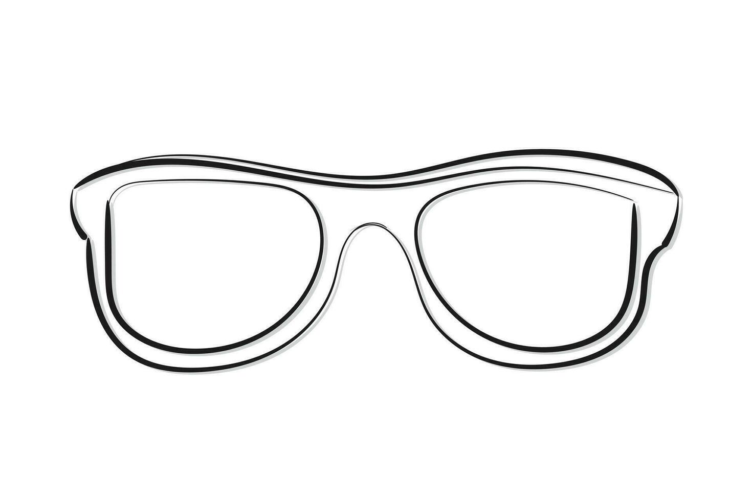 Linie Symbol einstellen von anders Stil Brille . vektor