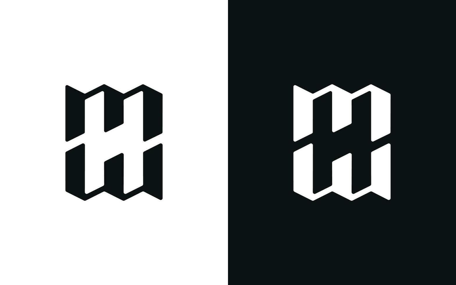 mw brev logotyp design vektor