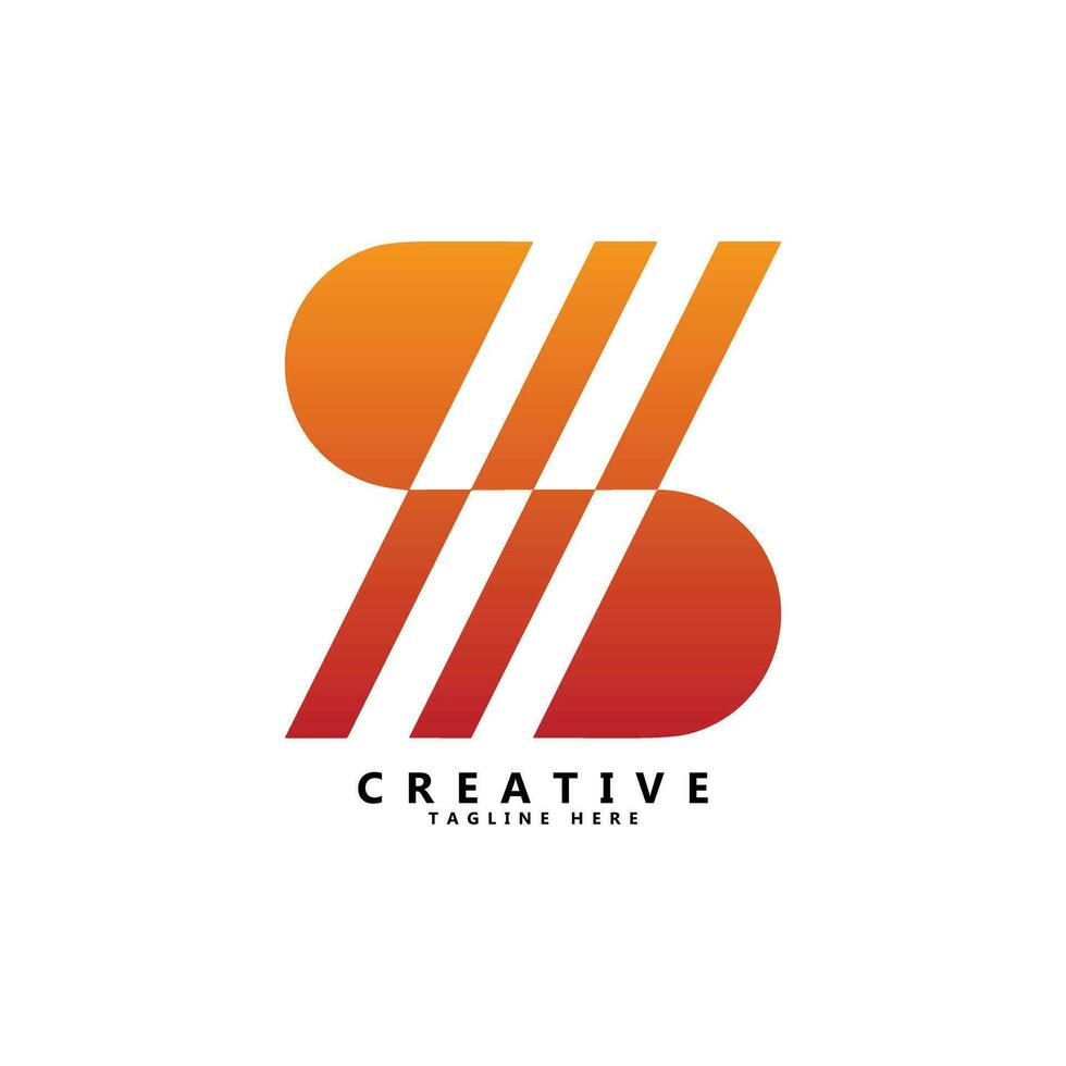 sb brev logotyp design vektor