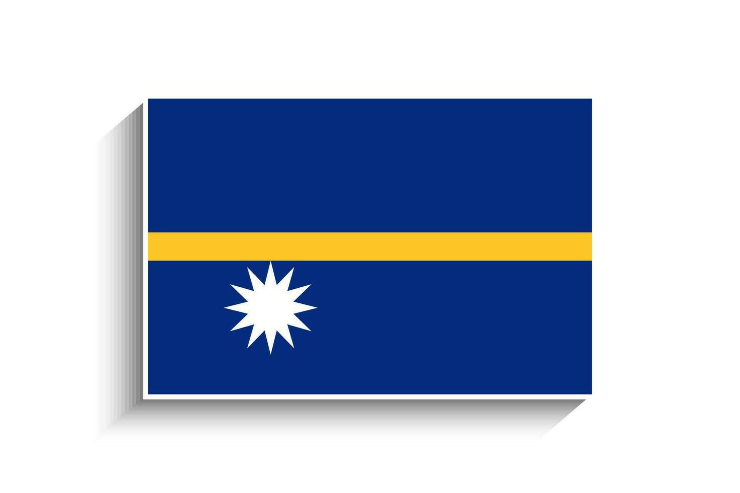 eben Rechteck Nauru Flagge Symbol vektor