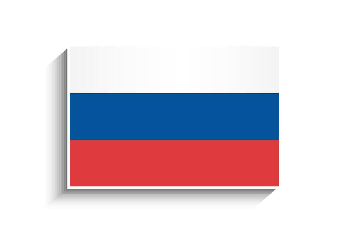 eben Rechteck Russland Flagge Symbol vektor