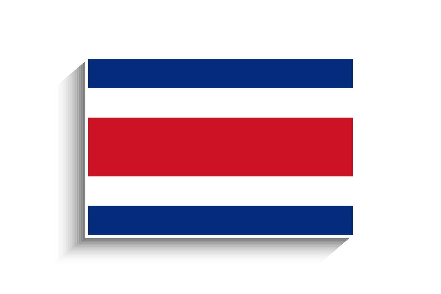 eben Rechteck Costa Rica Flagge Symbol vektor