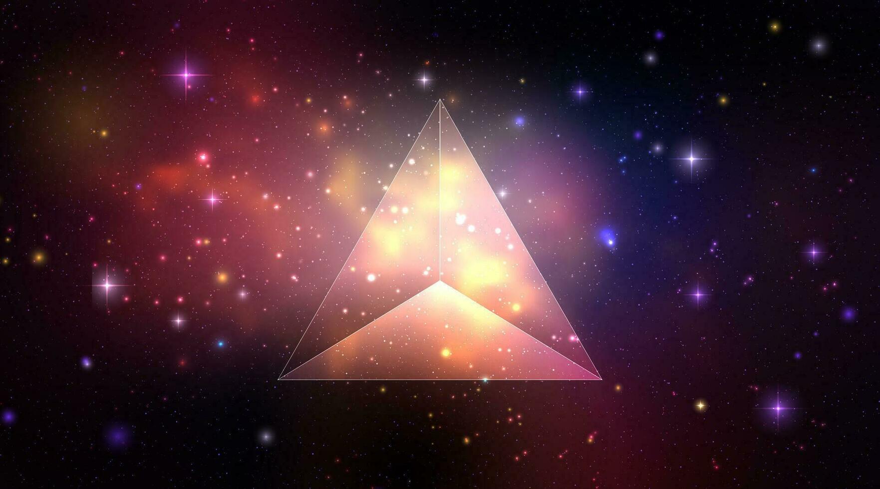 Galaxis Nebel Hintergrund Vektor Illustration mit Dreieck