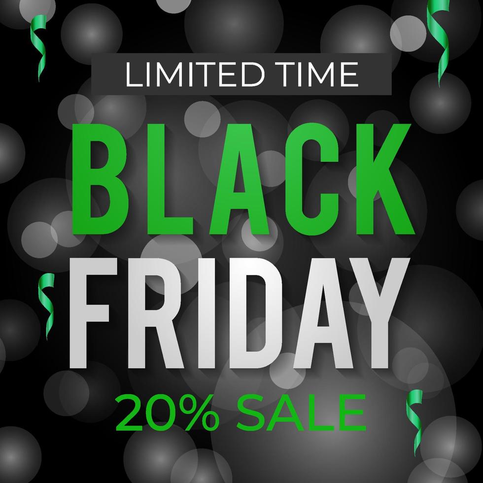 Black Friday Limite Time Banner 20 Prozent vektor