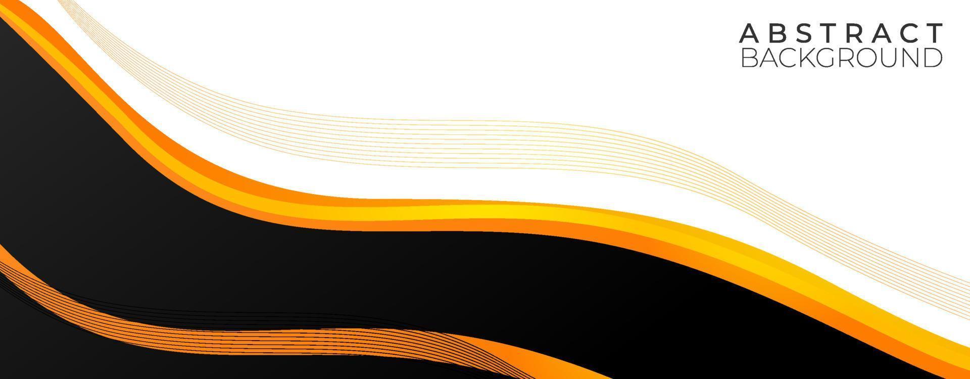 Welle gelber abstrakter Hintergrund vektor