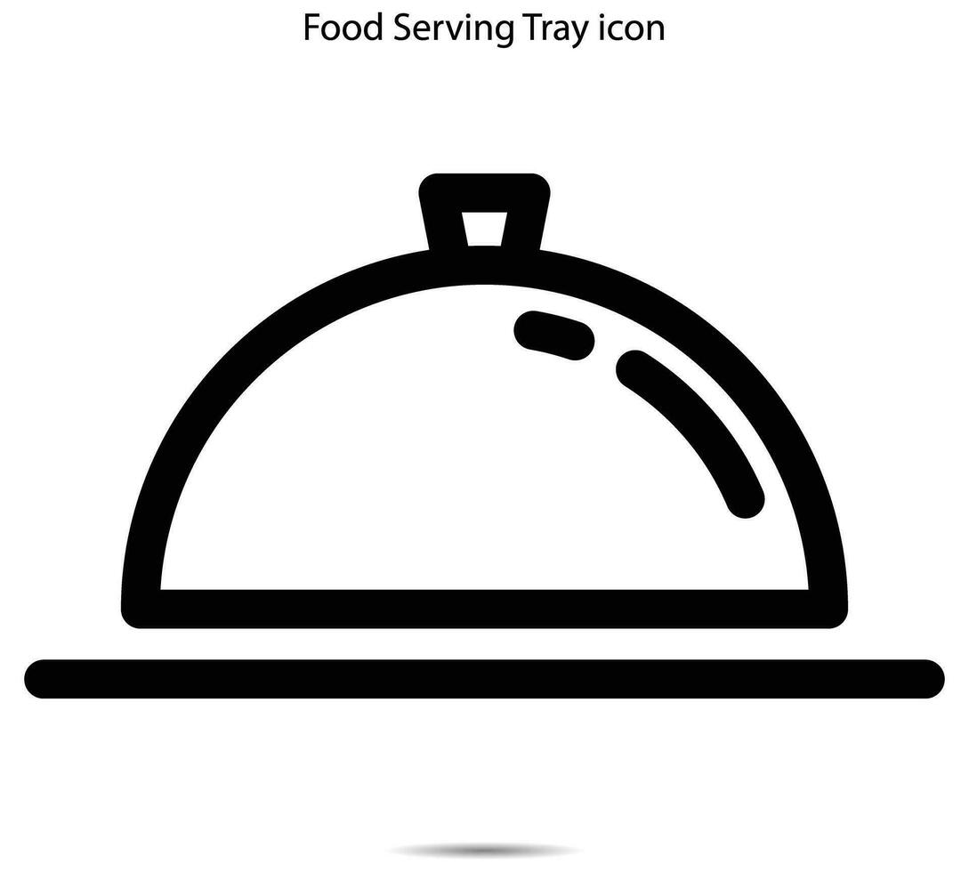 Essen Portion Tablett Symbol, Vektor Illustration