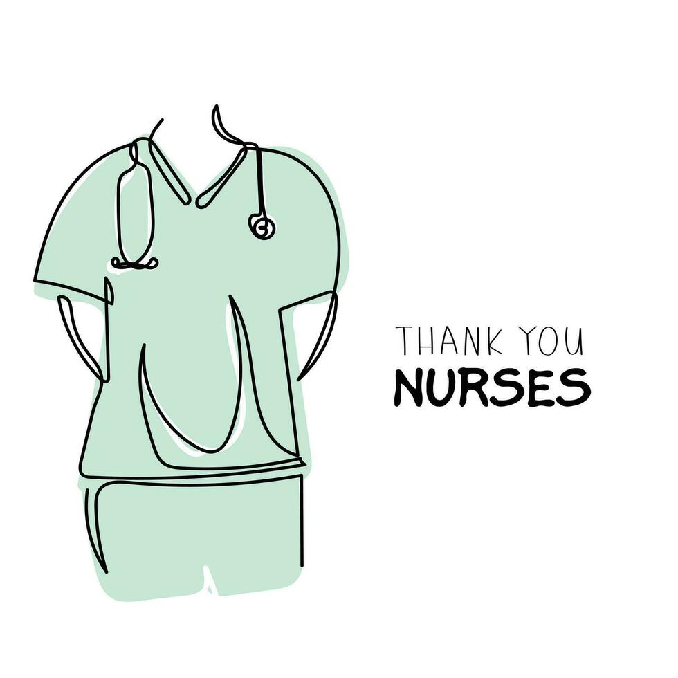 feiern Krankenschwestern und danken Sie zum ihr Bedienung vektor