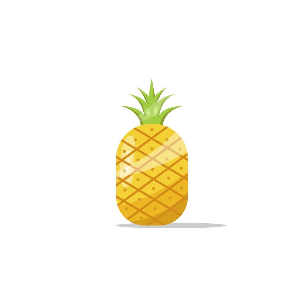 tecknad ananas frukt vektor
