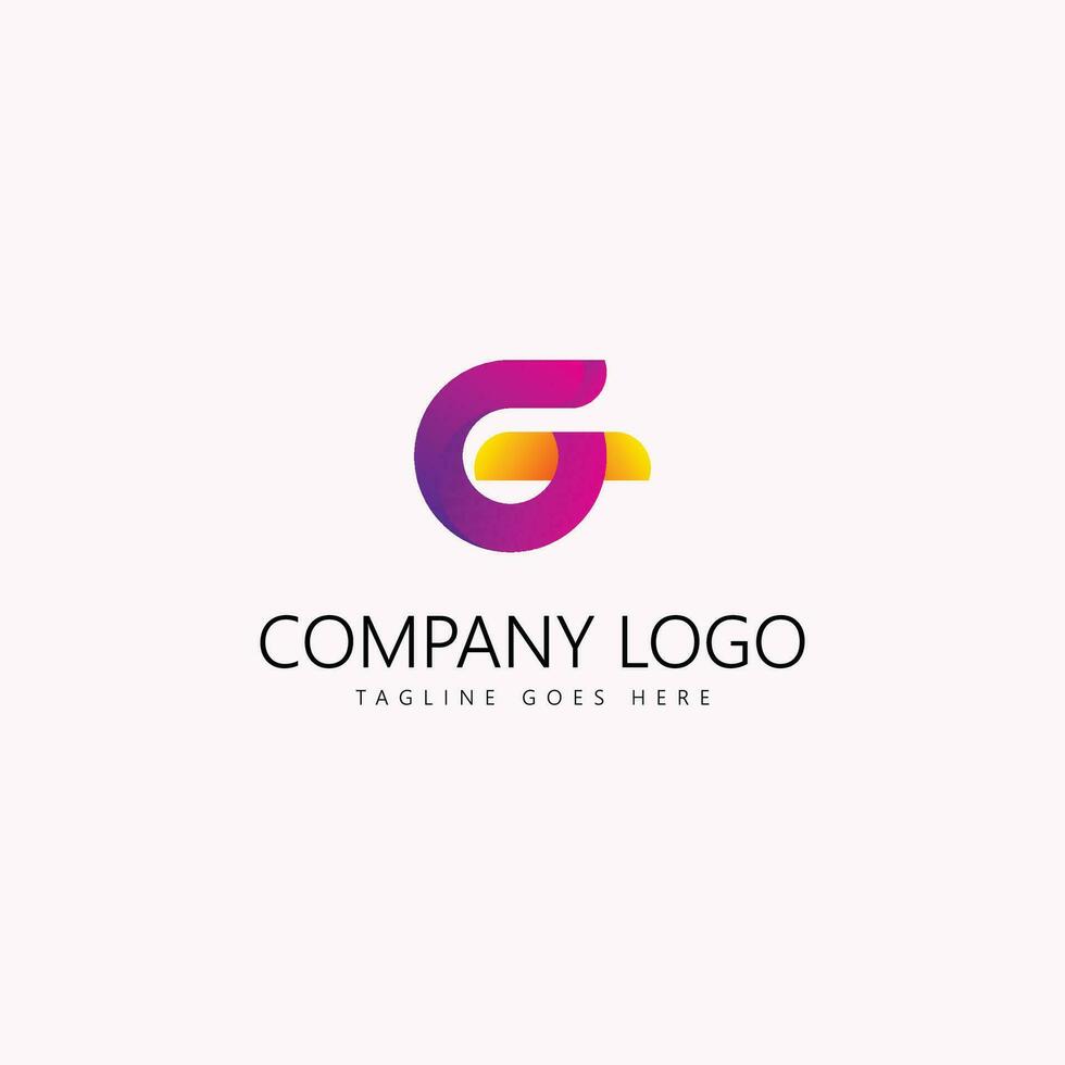 brev g logotyp med enkel och elegant Färg nyanser vektor