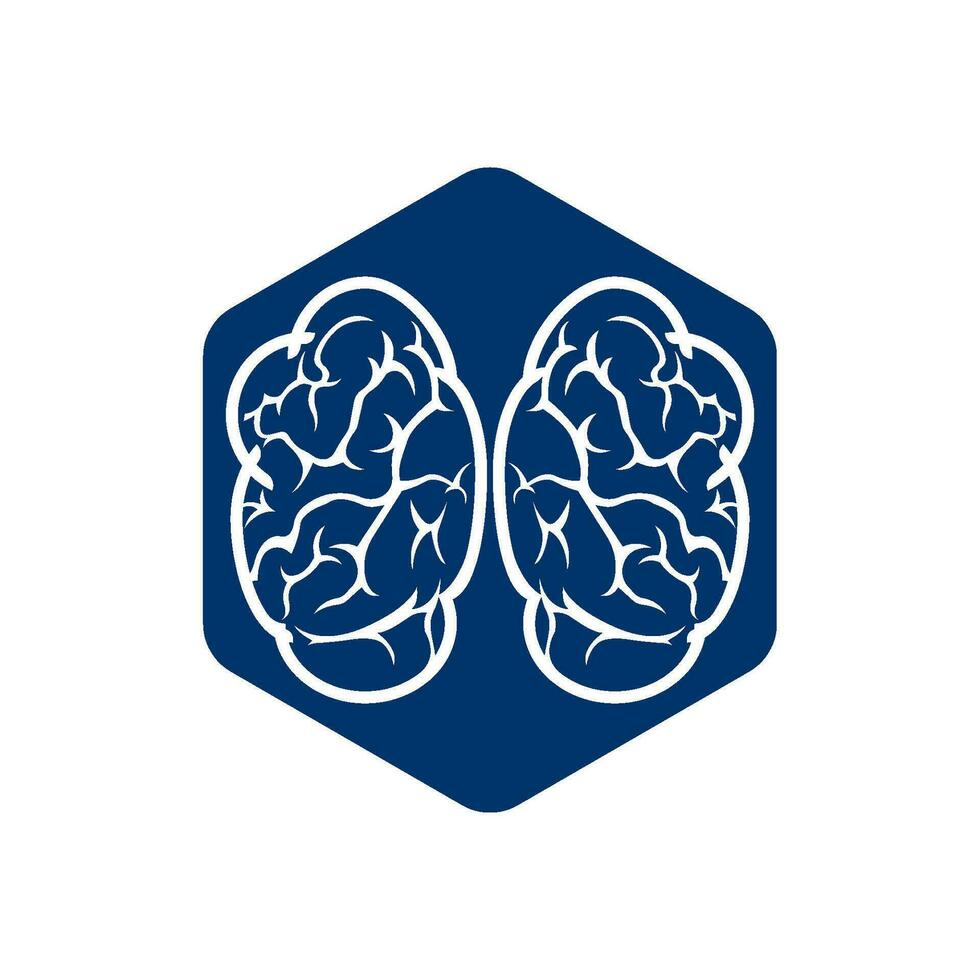 hjärna logotyp ikon design vektor illustration