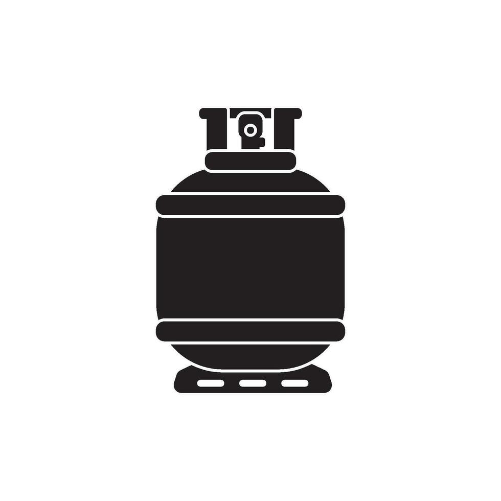 gas cylinder logotyp ikon, vektor illustration design