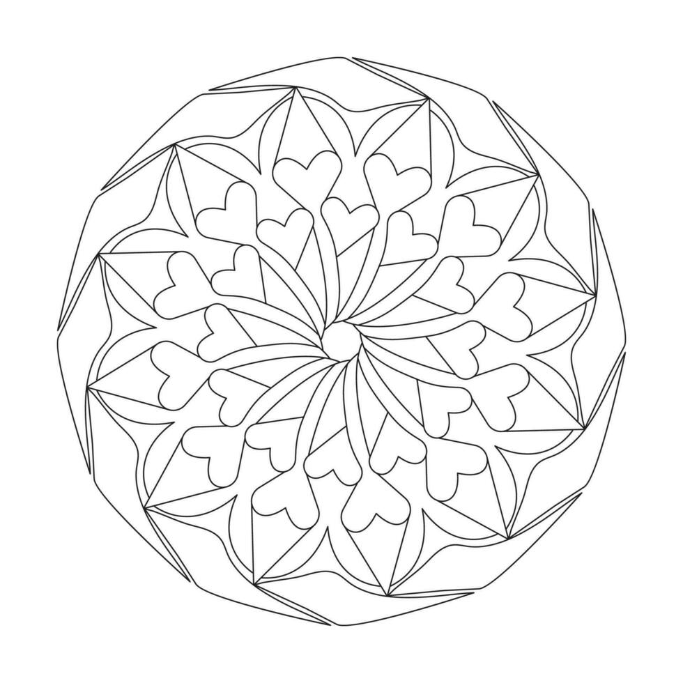 einfach Kinder Mandala Blumen- Faszination Färbung Buch Seite zum kdp Buch Innere vektor