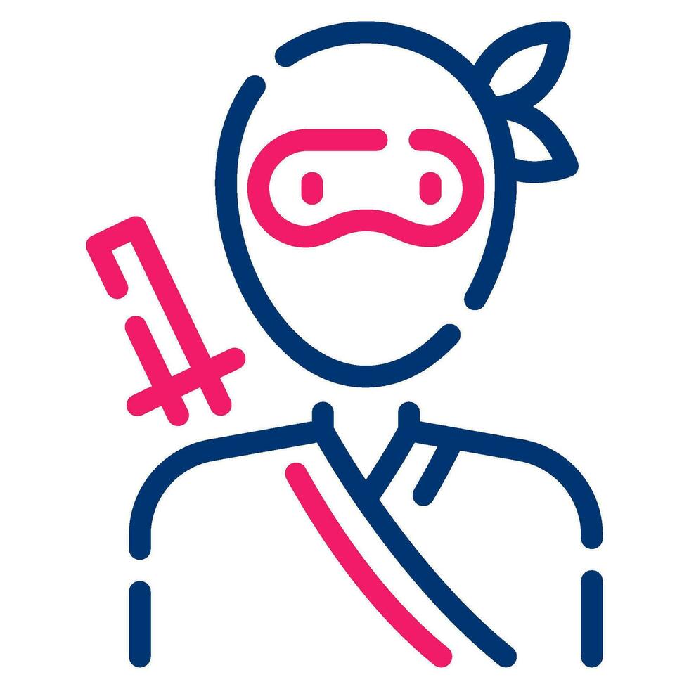ninja ikon illustration för uiux, infografik, etc vektor