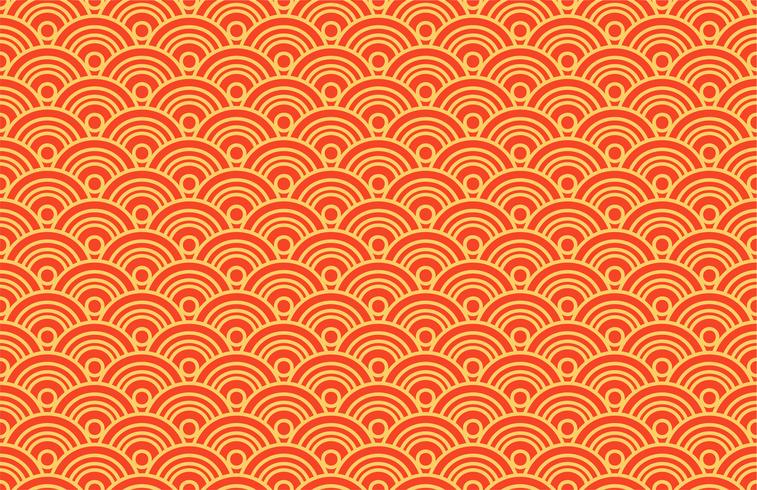 Oriental seigaiha sömlösa mönster. Vintage bakgrund vektor