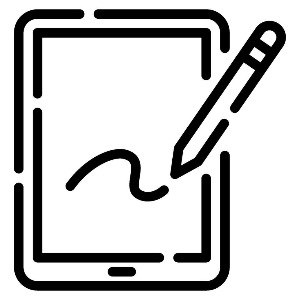 Stift Tablette Symbol Illustration zum Netz, Anwendung, Infografik, usw vektor