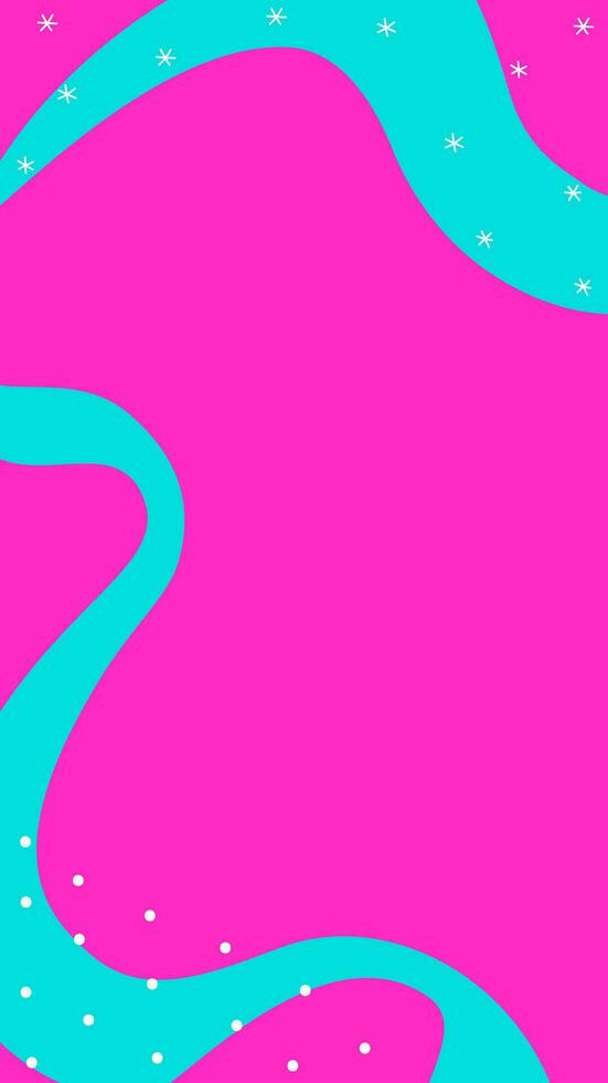 Vektor bunt Illustration mit Vertikale Vorlage zum Sozial Medien Beiträge Vor Geburtstag Veranstaltung von kreativ Personen. hell finny Dekoration zum Geschichten Design. Blau Welle auf Rosa Hintergrund