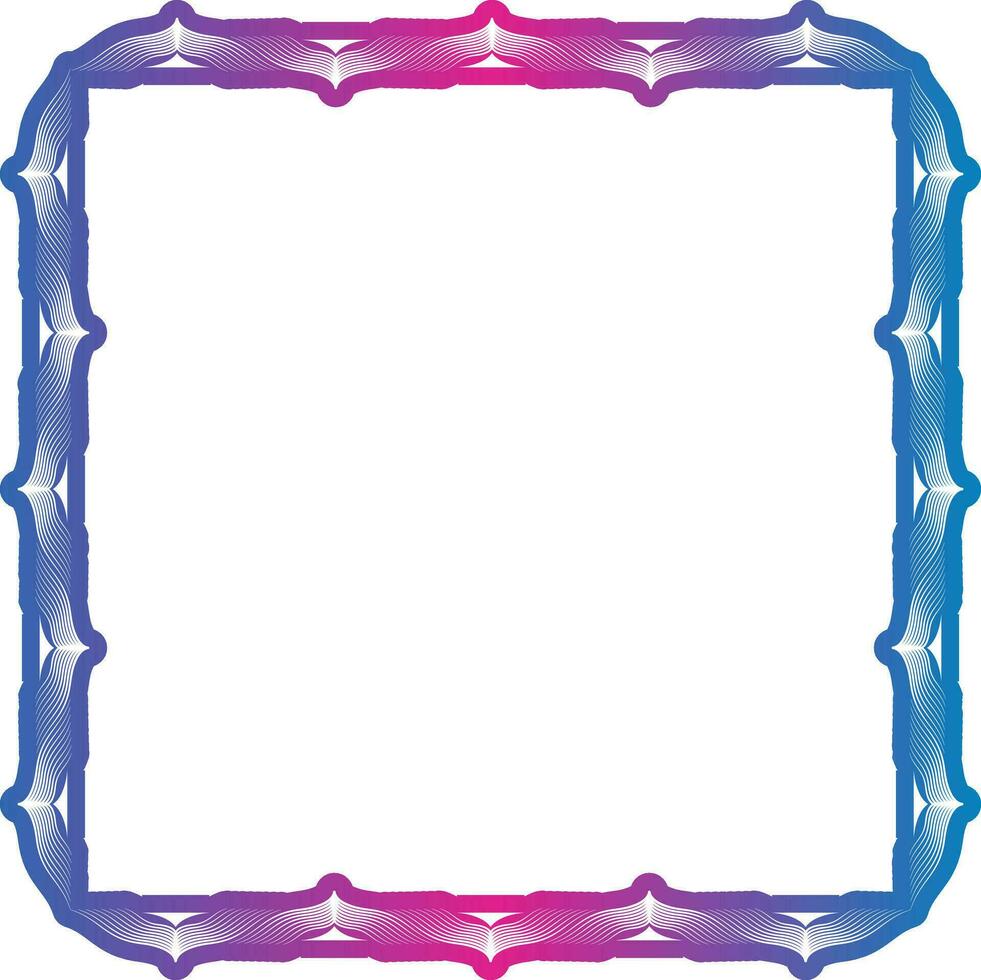 ein Platz Rahmen mit Blau und Rosa Farben, schön Gradient rahmen. Farbe Silhouette Rahmen zum Anzeige, Hochzeit und andere Einladungen oder Gruß Karten. Raster Clip Kunst. vektor
