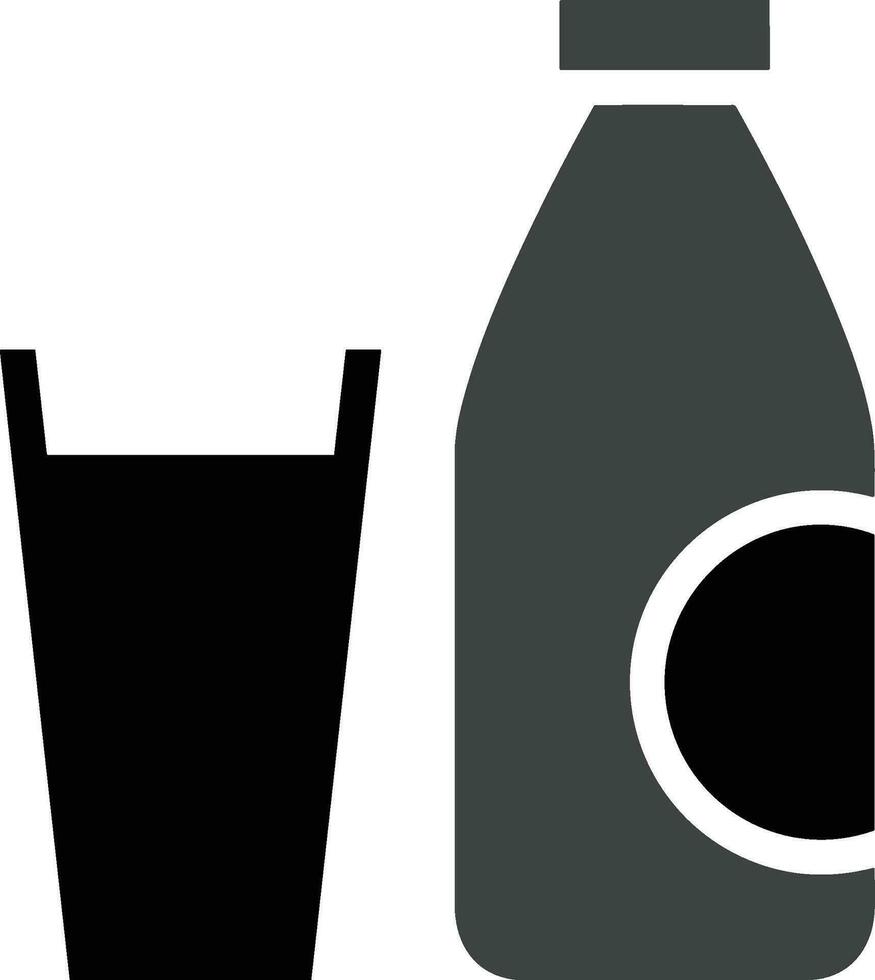 Flasche trinken Symbol Symbol Vektor Bild. Illustration von das trinken Wasser Flasche Glas Design Bild