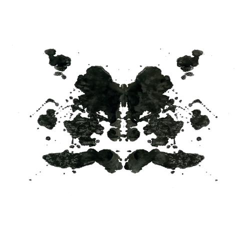 Zufälliger abstrakter Hintergrund des Rorschach-Inkblot-Tests vektor