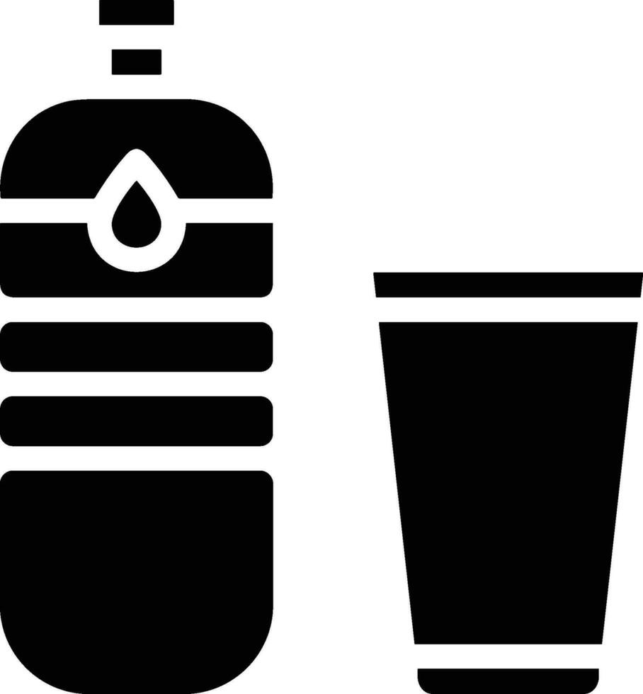 Flasche trinken Symbol Symbol Vektor Bild. Illustration von das trinken Wasser Flasche Glas Design Bild