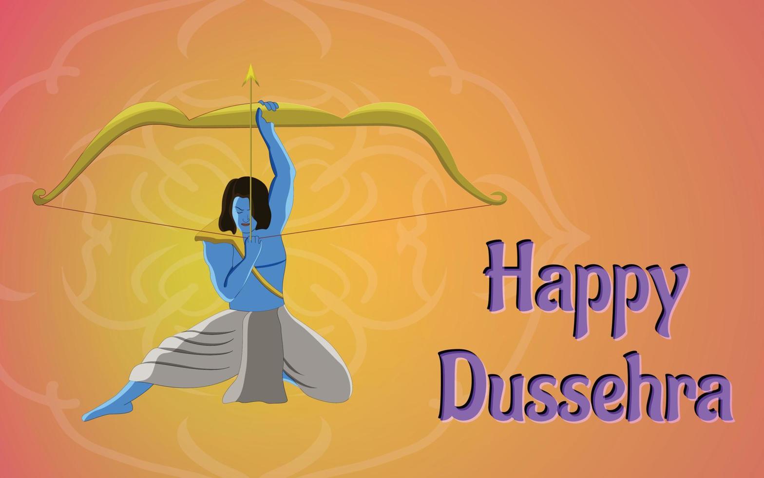 Happy Dussehra Navratri Vektorgrafiken für Dussehra Hintergrund und Banner. vektor