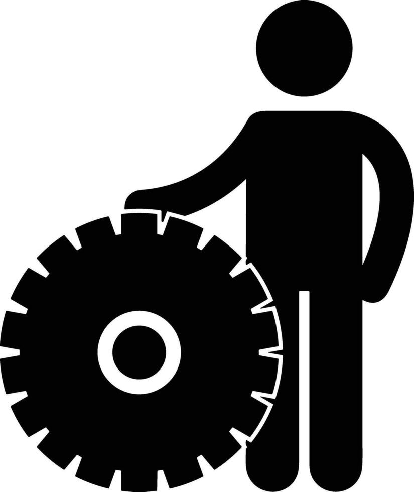 redskap miljö symbol ikon vektor bild. illustration av de industriell hjul mekanik mekanism design bild