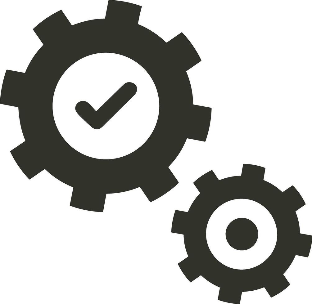 Ausrüstung Rahmen Symbol Symbol Vektor Bild. Illustration von das industriell Rad mechine Mechanismus Design Bild