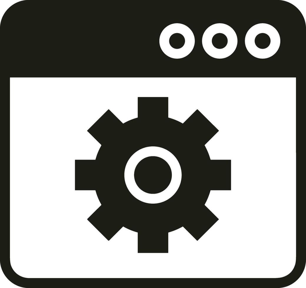 Ausrüstung Rahmen Symbol Symbol Vektor Bild. Illustration von das industriell Rad mechine Mechanismus Design Bild