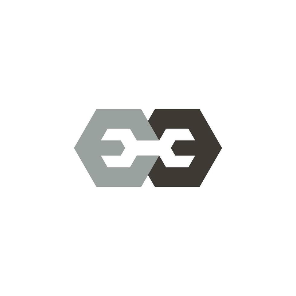 Brief e Schatten Schlüssel Papier Design Logo Vektor