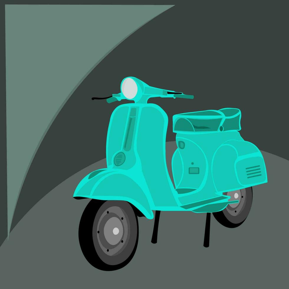 klassisch Roller Motorrad Kunstwerk vektor