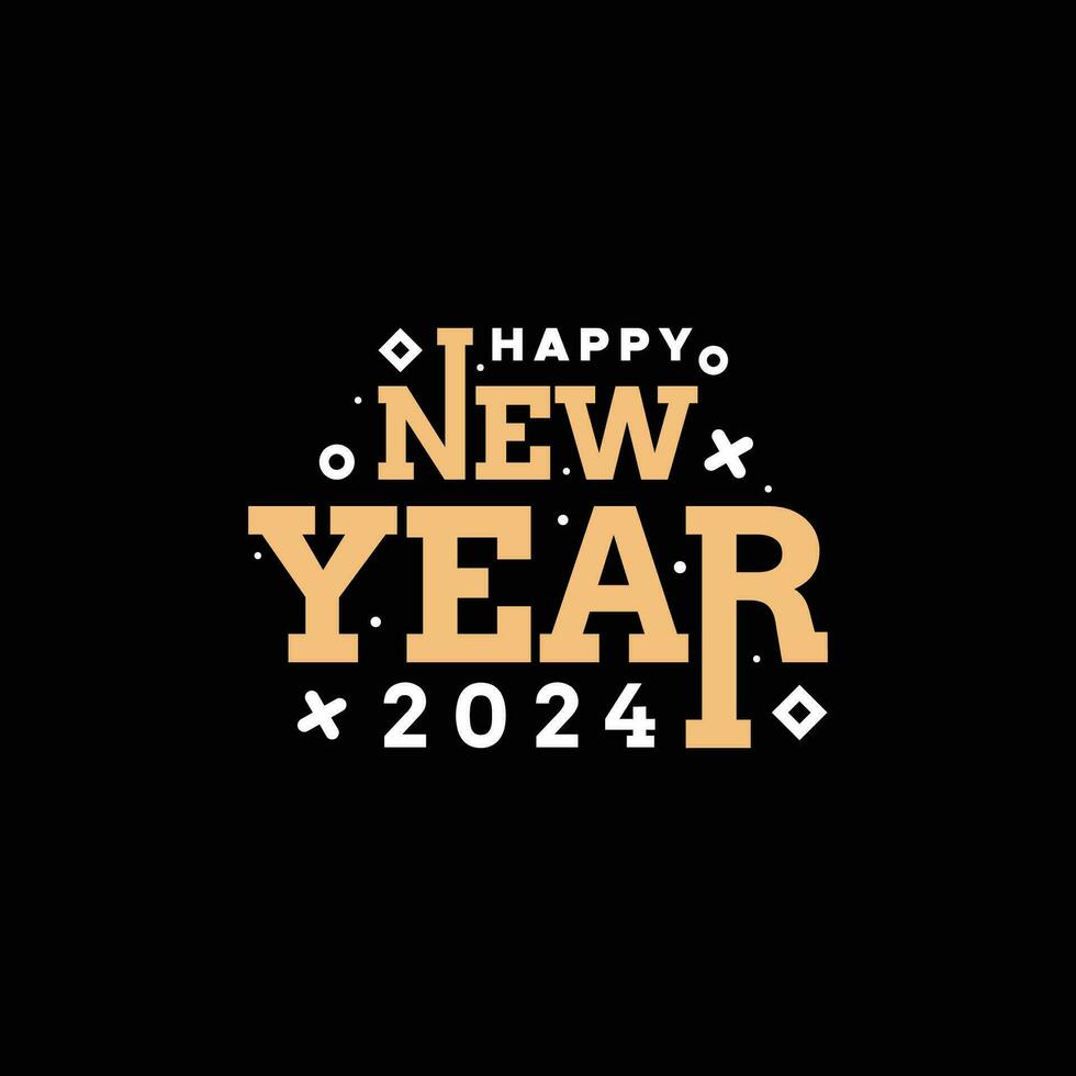 glücklich 2024 Neu Jahr Vektor Design