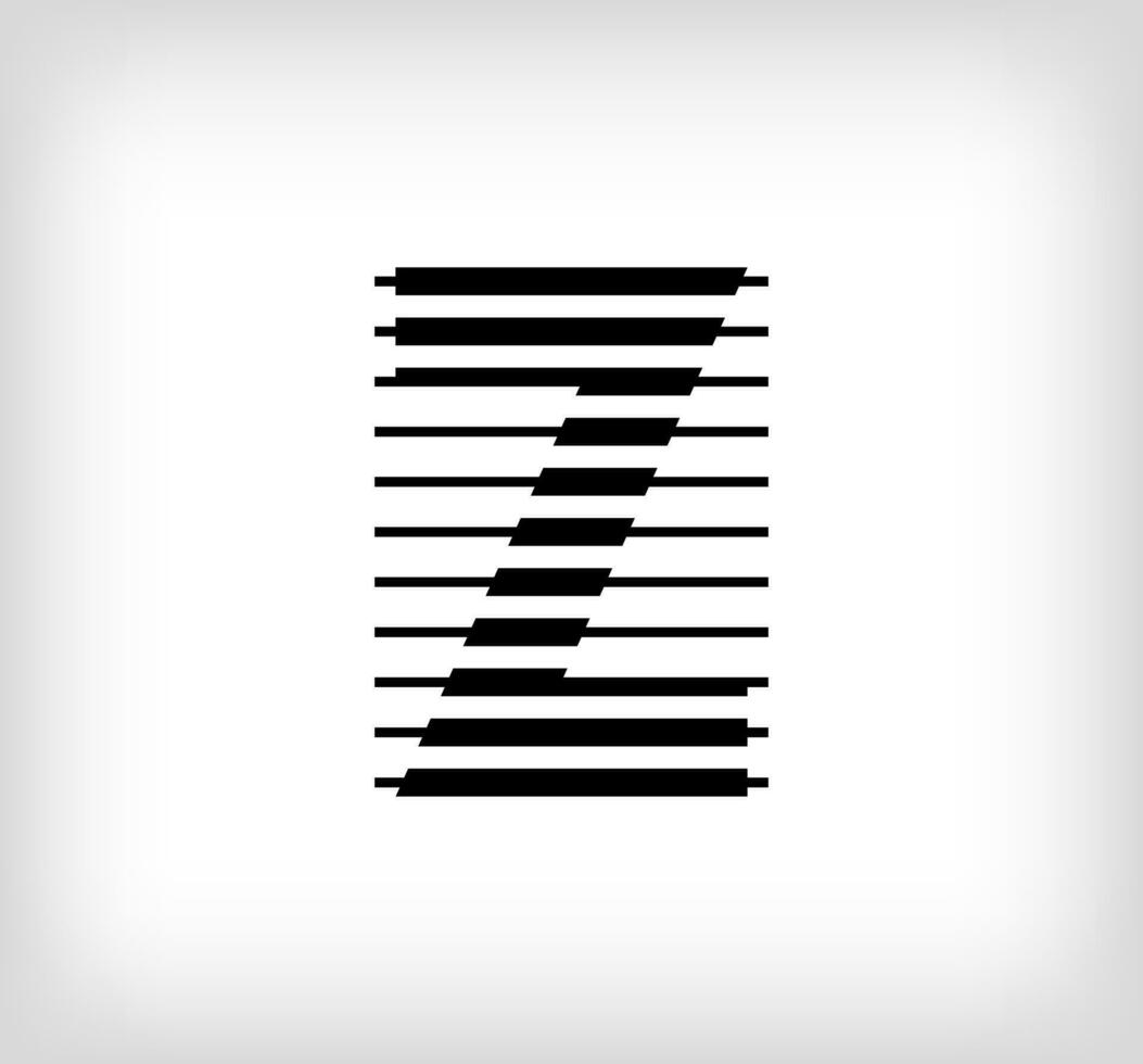 brev z logotyp ikon design, vektor illustration. z brev bildas förbi en kombination av rader. kreativ platt design stil.